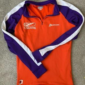 Orange and Purple Long Sleeve pullover by Boathouse for US Rowing